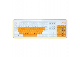 Клавиатура USB CBR Simple S8 White, 86+20 доп.кл.(смайлы)