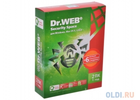 Антивирус Dr.Web Security Space  2-Desktop 1 year Base Box (BHW-