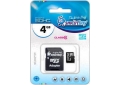 Память Micro SecureDigital SDHC 4GB Smartbuy Class 10 + Адаптер