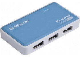 Разветвитель USB 2.0 HUB 4 порта Defender QUADRO Power с блоком