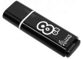 8GB USB 2.0 Smartbuy Glossy series Black (SB8GBGS-K)