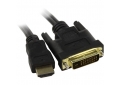 Кабель видео HDMI to DVI 3м, 2 фильтра (интерфейсный для компьют