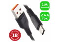 Кабель USB 3.1 type C (m) -->USB A (m) 1м (GP01T) ПВХ ЧЕРНЫЙ