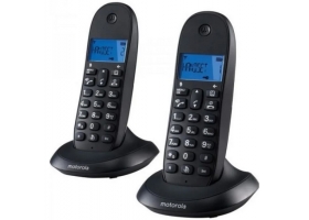 Р/телефон Motorola C1002LB (DECT, 2 трубки, 50 номеров) черный