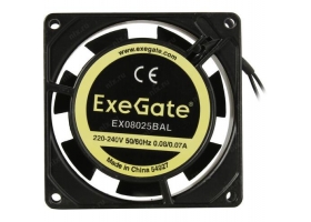 Exegate EX08025BAL 80x80x25mm,220V,2600rpm,32dBA,кабель 300мм