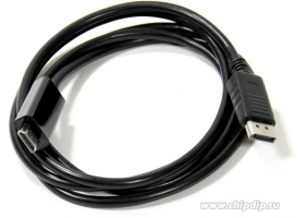 Кабель-переходник DisplayPort M-> HDMI M 1.8m (GoPower ПВХ ver.2