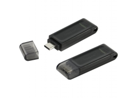 128GB USB 3.2+Type-C Kingston DataTreveler 70  Black