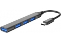 USB 3.0 HUB 4 порта PERO MH02, USB2.0-3шт+USB3.0-1шт