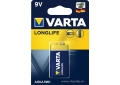 Батарейка Varta LONGLIFE Крона 6LR61 BL1 Alkaline 9V