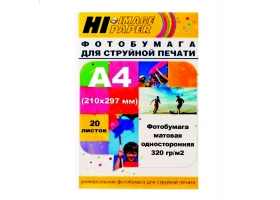 Hi-Image Paper A4, матовая односторонняя,  320 г/м2, 20 л.