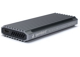 USB -> M.2 SATA, 6 Гбит/сек, RGB подсветка, металл, Gembird EEM2